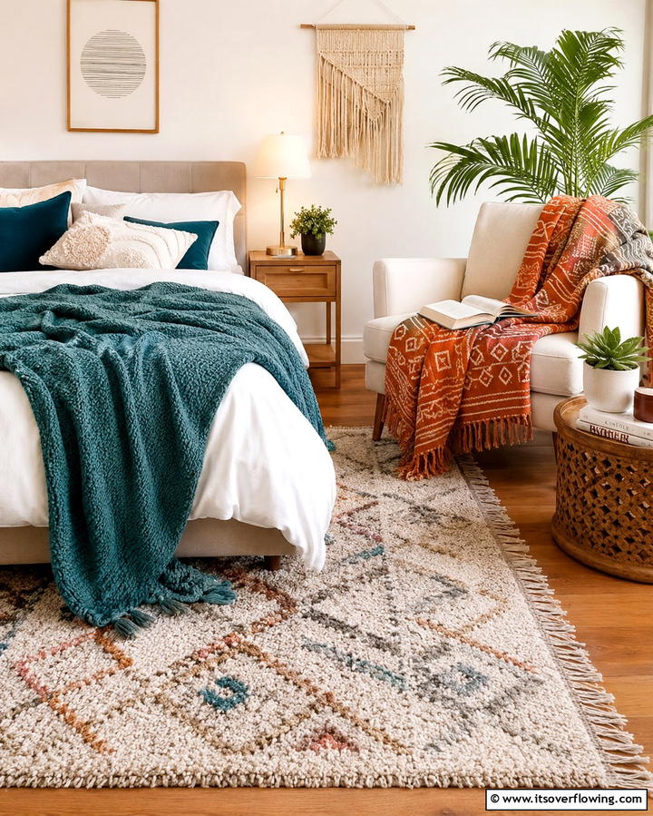 Teal and Orange Throw Blankets - 25 Teal and Orange Bedroom Ideas for a Vibrant Retreat