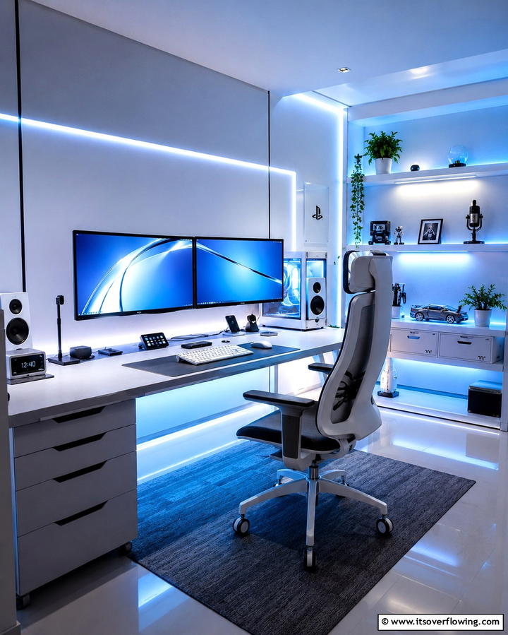 Tech Friendly Setup - 30 Home Office Ideas Designed Specifically for Her