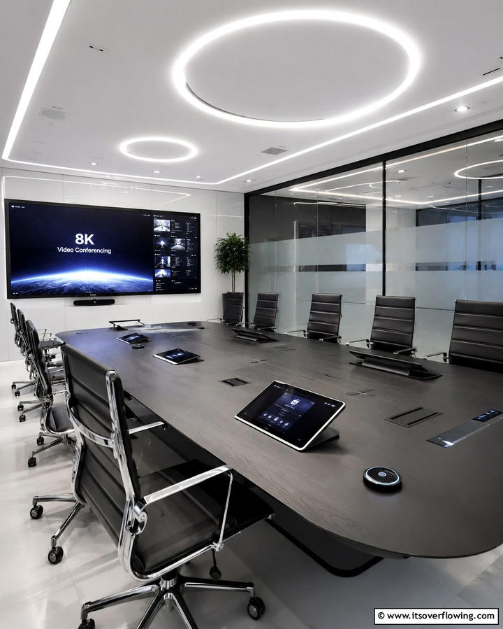 Tech Integrated Spaces - 25 Office Interior Design Ideas for a Productive and Stylish Workspace