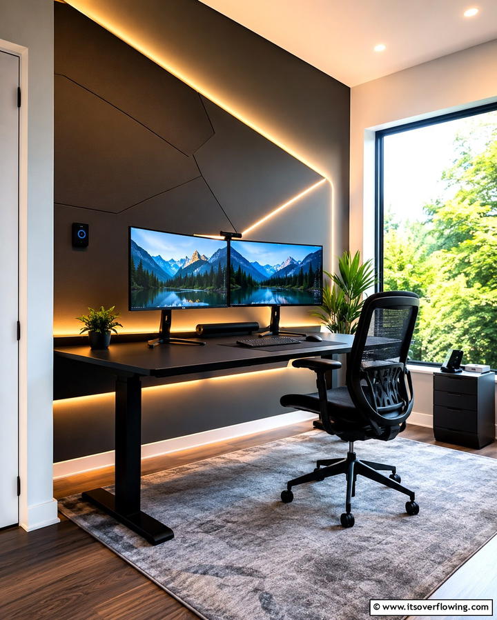 Tech Savvy Home Office - 30 Home Office Ideas Designed Specifically for Him