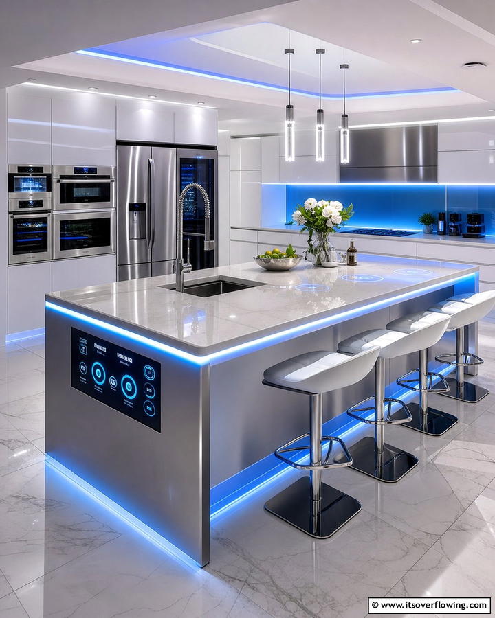 Technologically Enhanced Surfaces - 30 Kitchen Island Decor Ideas for Stylish Functionality
