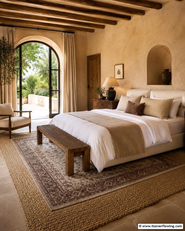 Terra Cotta Flooring - 30 Mediterranean Bedroom Ideas for Sun-Kissed Relaxation