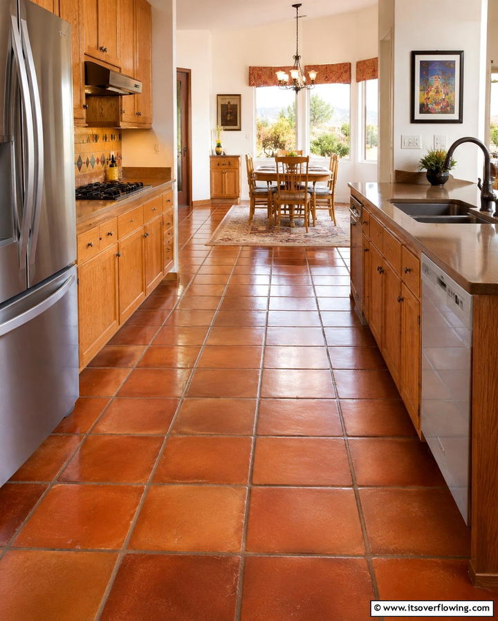 Terra Cotta Tile Flooring - 25 Southwestern Kitchen Ideas for a Warm Appeal