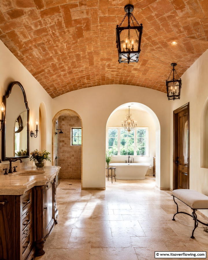 Terracotta Bathroom Ceilings - 25 Terracotta Bathroom Ideas for an Earthy Retreat