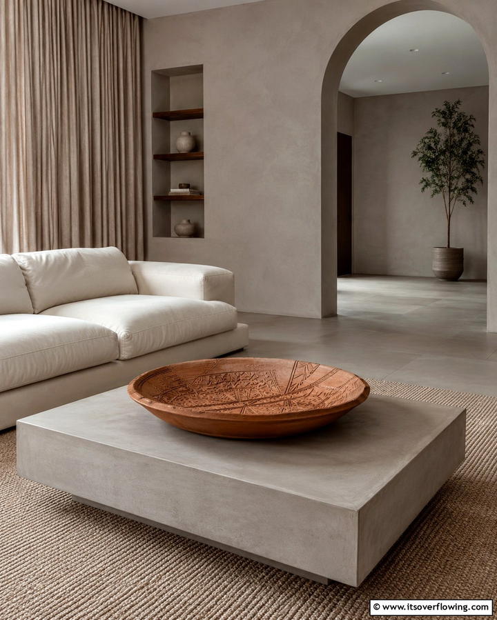 Terracotta Decorative Bowls - 25 Terracotta Living Room Ideas for a Warm Vibe