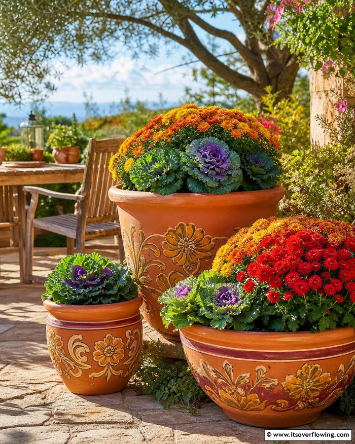 Terracotta Fall Revival - 21 Fall Planter Ideas to Refresh Your Outdoor Spaces