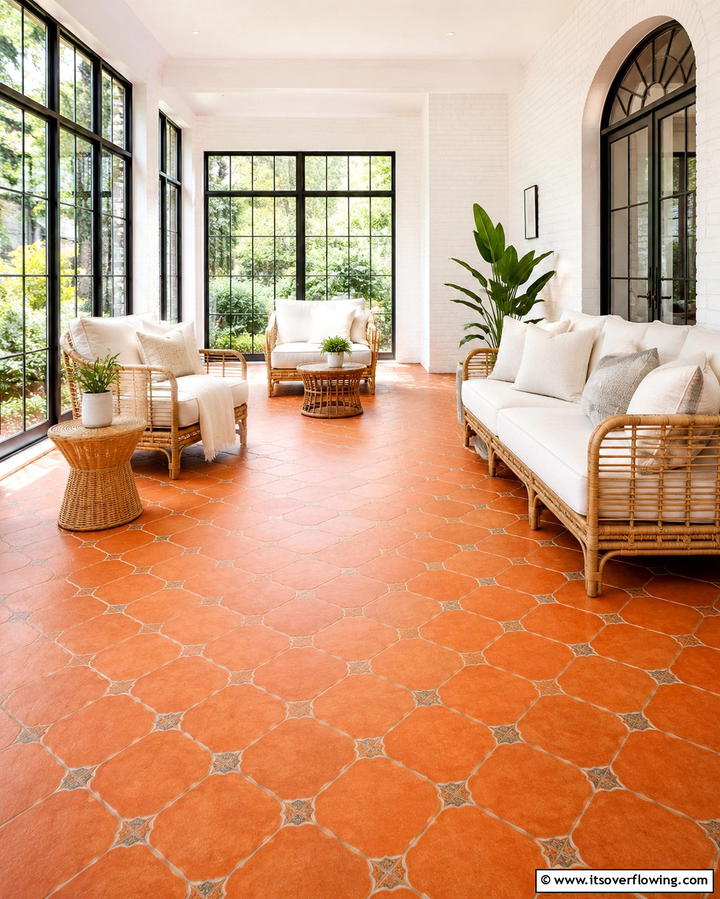 Terracotta Floor Tiles - 30 Earthy Terracotta Home Decor Design Inspirations