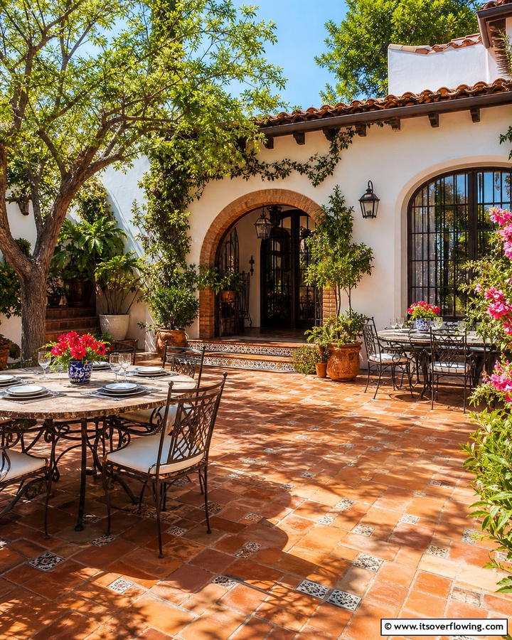Terracotta Flooring for Rustic Warmth - 25 Spanish Courtyard Ideas for a Mediterranean Oasis