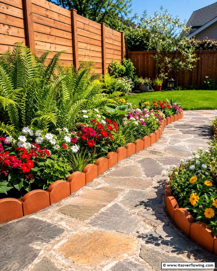 Terracotta Garden Edging - 30 Earthy Terracotta Home Decor Design Inspirations
