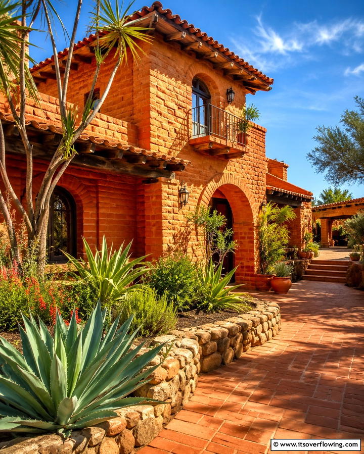 Terracotta Hues for Warmth and Character - 25 Painted Brick Houses Ideas for a Fresh Look