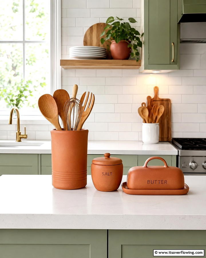 Terracotta Kitchen Accessories - 30 Earthy Terracotta Home Decor Design Inspirations