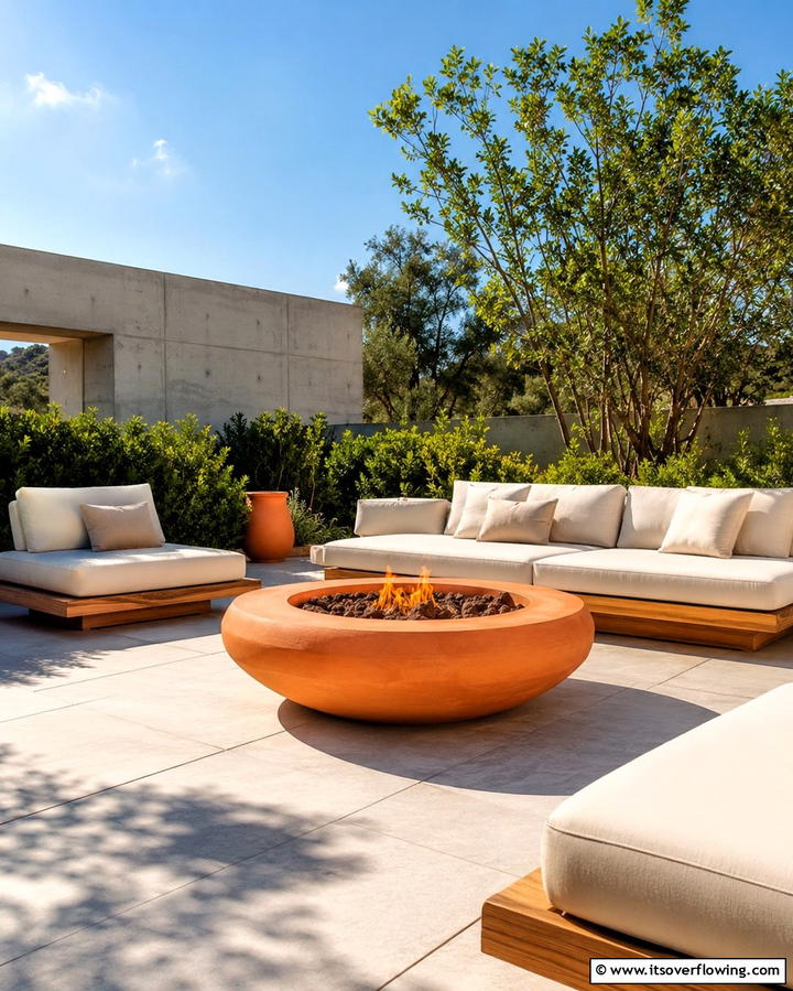 Terracotta Outdoor Fire PitExact - 30 Earthy Terracotta Home Decor Design Inspirations