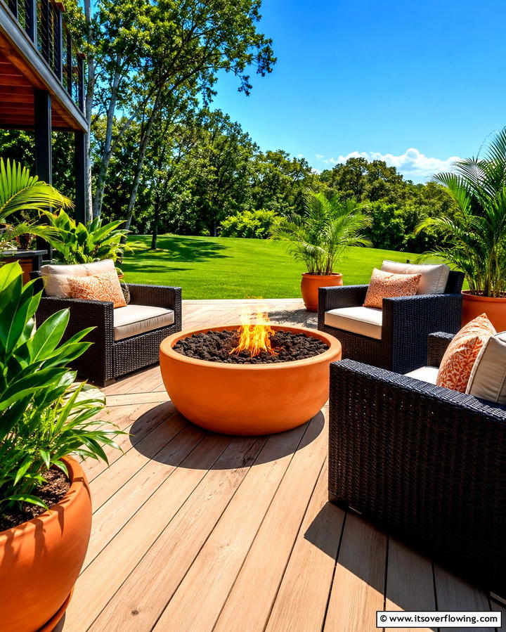 Terracotta Outdoor Fire PitOne - 30 Earthy Terracotta Home Decor Design Inspirations