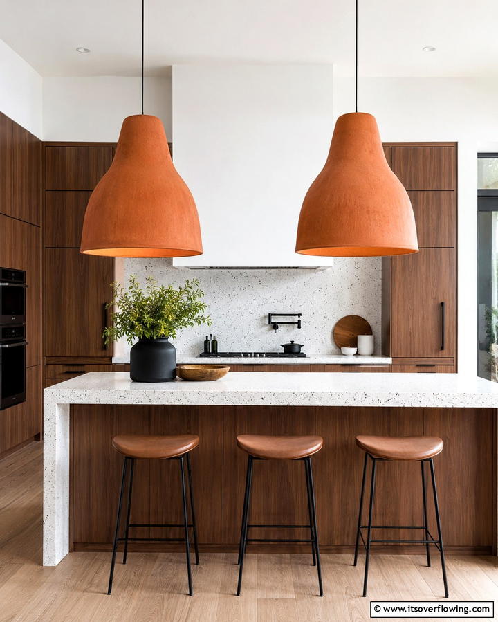 Terracotta Pendant LightsOne - 30 Earthy Terracotta Home Decor Design Inspirations