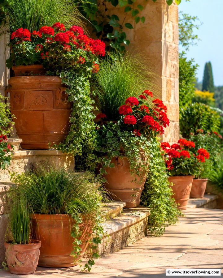 Terracotta Pots and Planters - 25 Mediterranean Patio Ideas for Outdoor Living Spaces