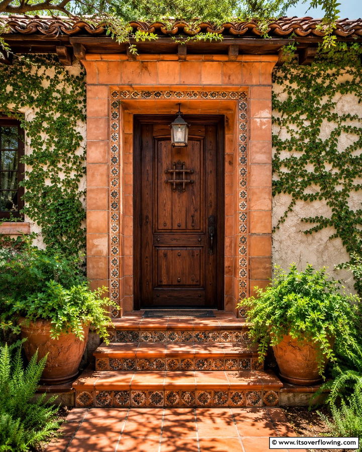 Terracotta Surrounds - 25 Spanish Style Front Door Ideas for Curb Appeal