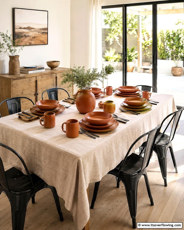 Terracotta Tableware for Rustic Dining - 30 Earthy Terracotta Home Decor Design Inspirations