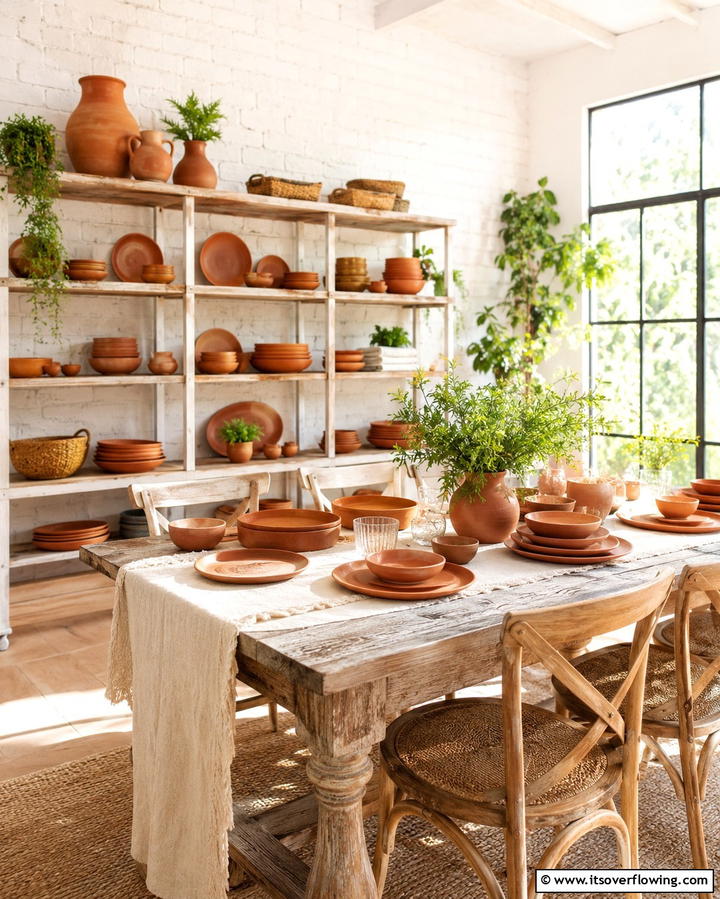 Terracotta Tableware - 30 Earthy Terracotta Home Decor Design Inspirations