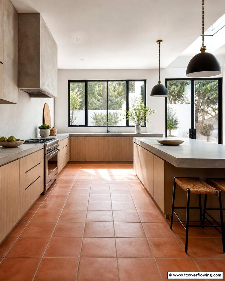 Terracotta Tile Flooring - 25 Mexican Kitchen Ideas for a Vibrant and Authentic Space
