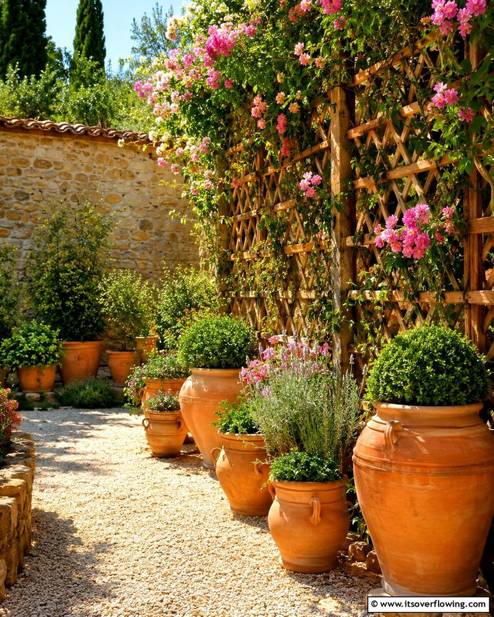 Terracotta Trellis Oasis - 30 Mediterranean Garden Ideas to Create a Coastal Oasis