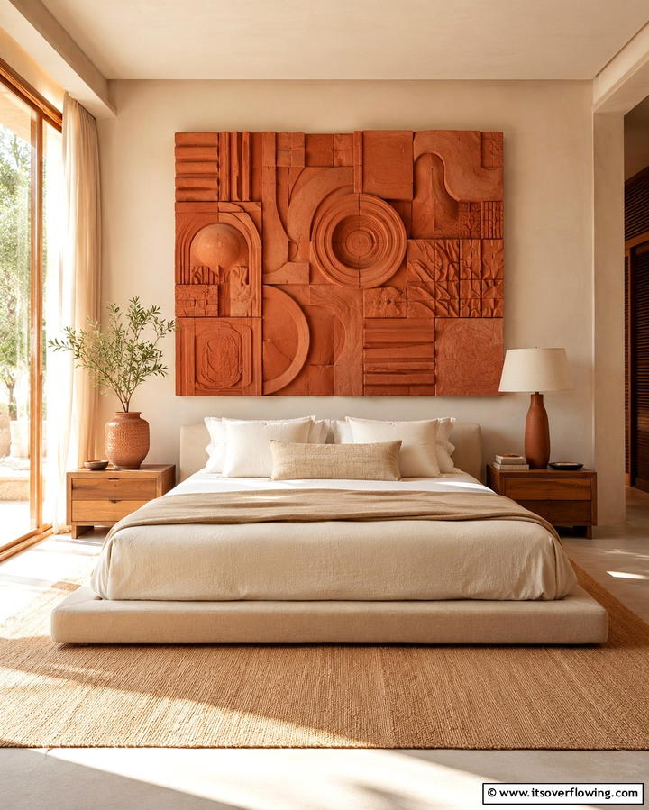 Terracotta Wall ArtOne - 30 Earthy Terracotta Home Decor Design Inspirations