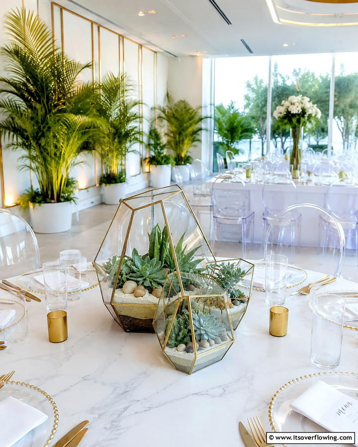 Terrarium Centerpiece - 30 Unique Non-Floral Wedding Centerpiece Ideas