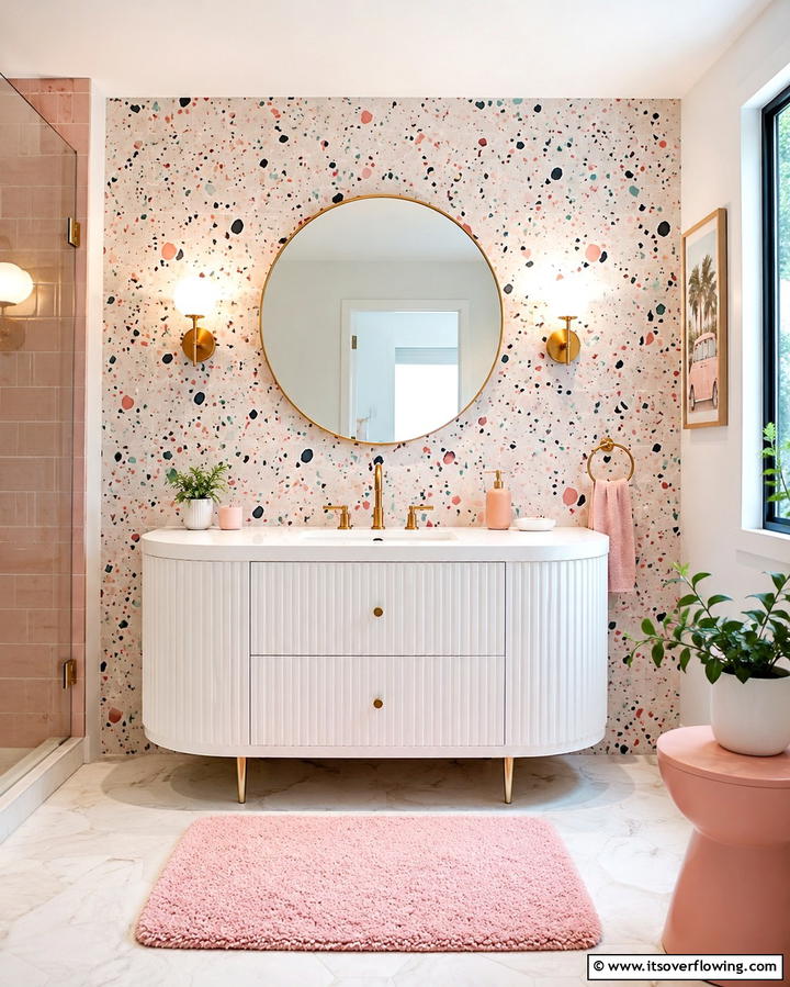 Terrazzo Tiles for Retro Charm - 25 Bathroom Backsplash Ideas for a Stylish Upgrade