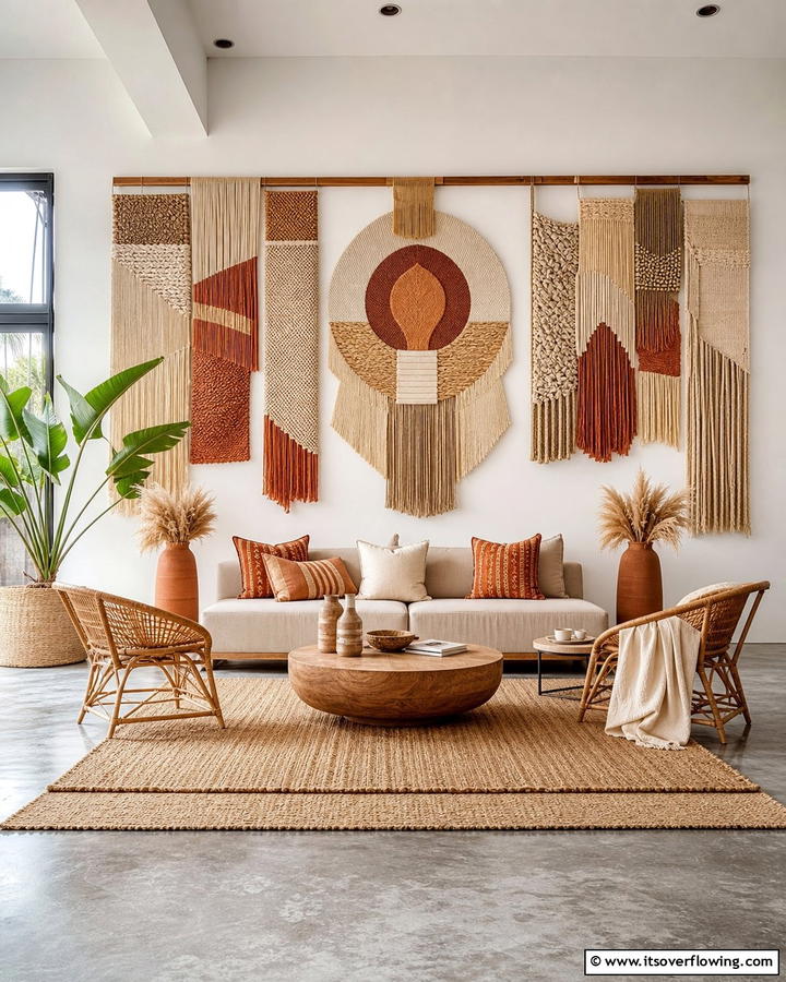 Textural Woven Wall Hangings - 30 Wall Covering Ideas to Transform Your Interior Design