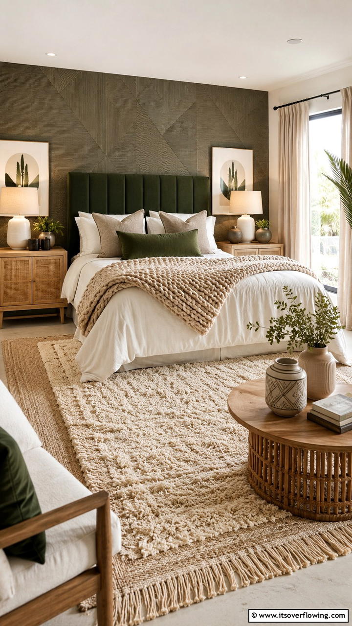 Textured Accents - 30 Bedroom Ideas For Couples- Romantic Retreat Inspiration