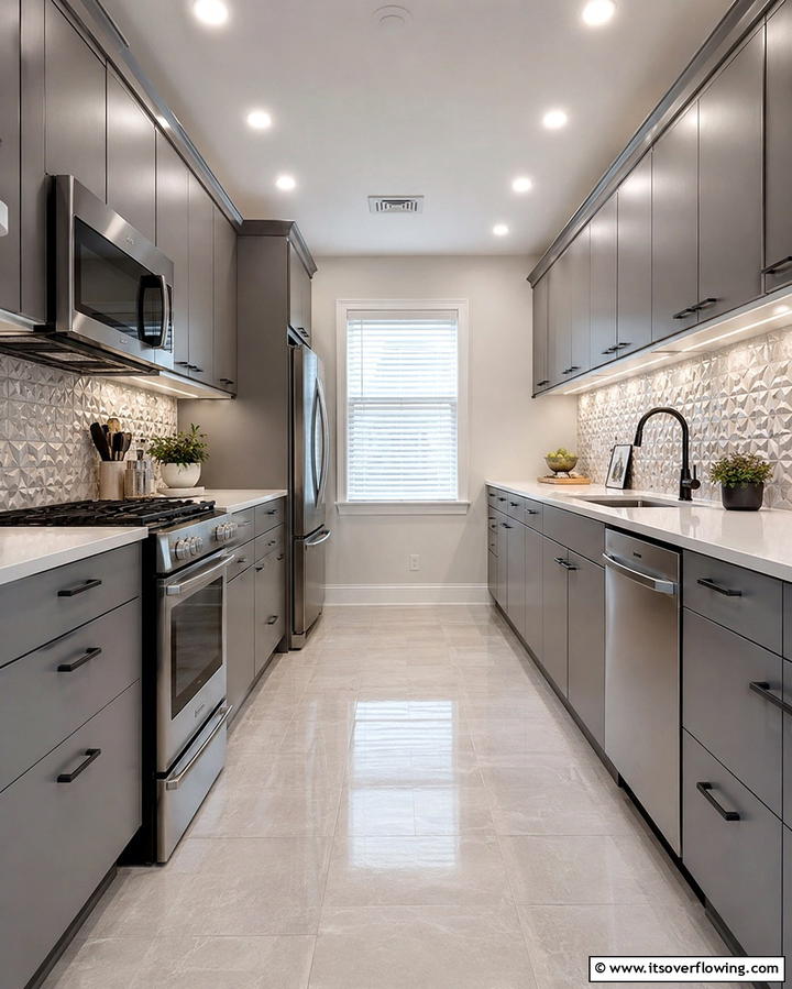 Textured Backsplashes - 30 Parallel Modular Kitchen Designs for Efficient Cooking