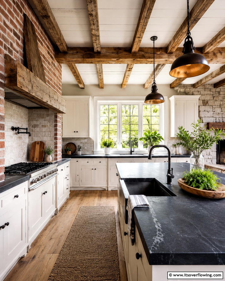 Textured Black Soapstone Countertops - 25 Black Kitchen Countertops for a Bold Statement