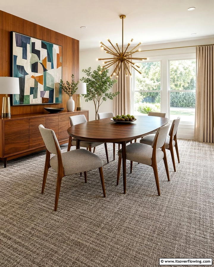 Textured Carpets for Added Character - 20 Cozy Carpeted Dining Room Ideas for Comfort
