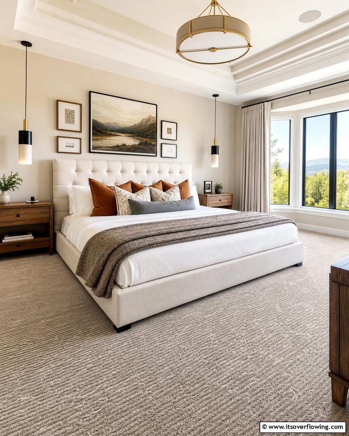 Textured Carpets for Added Depth - 25 Stylish Bedroom Carpet Ideas for a Comfortable Retreat