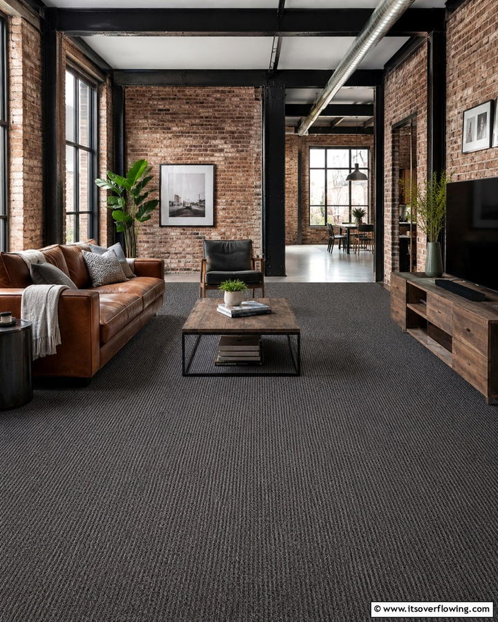 Textured Carpets for Visual Interest - 25 Living Room Carpet Ideas for Cozy Comfort