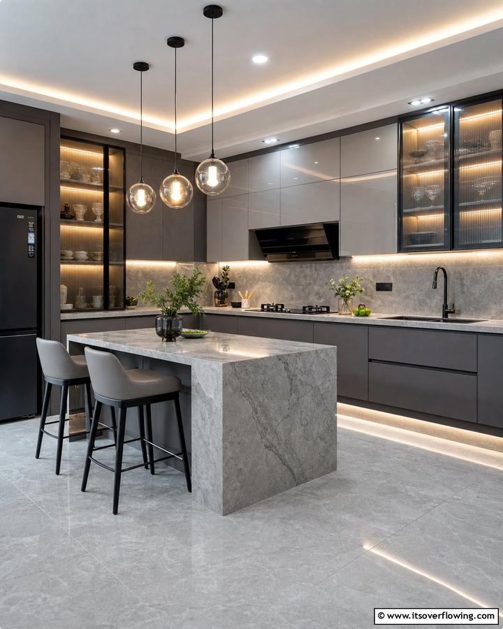Textured Contrast Details - 21 Gray Kitchens- Timeless Designs for Modern Homes
