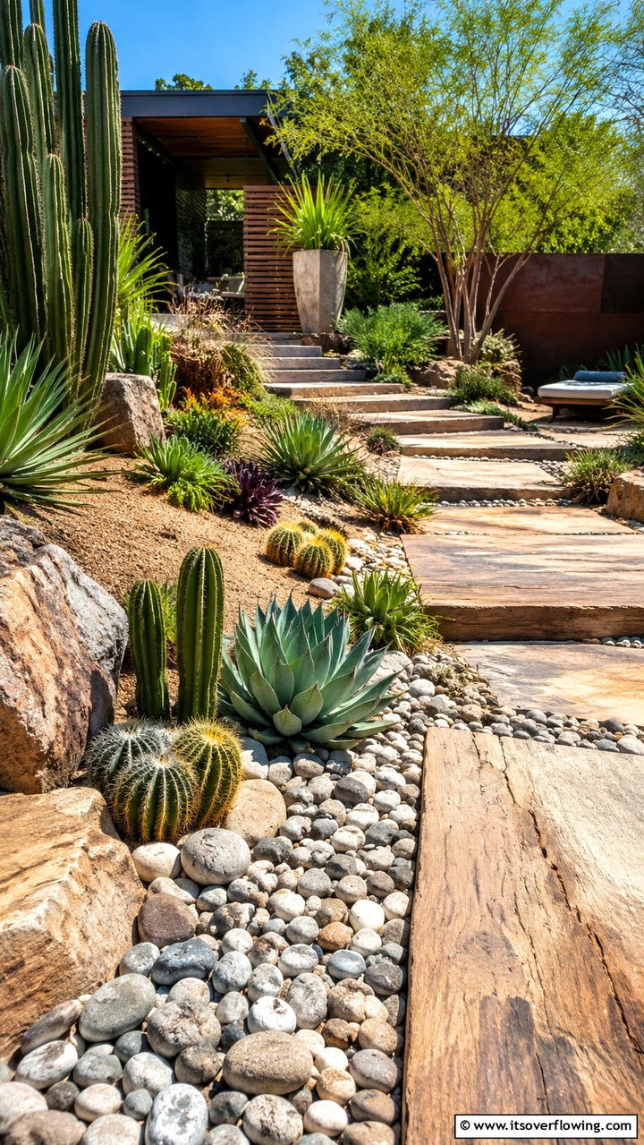 Textured Desert Landscape - 30 Desert Landscape Ideas for Low-Water Gardens