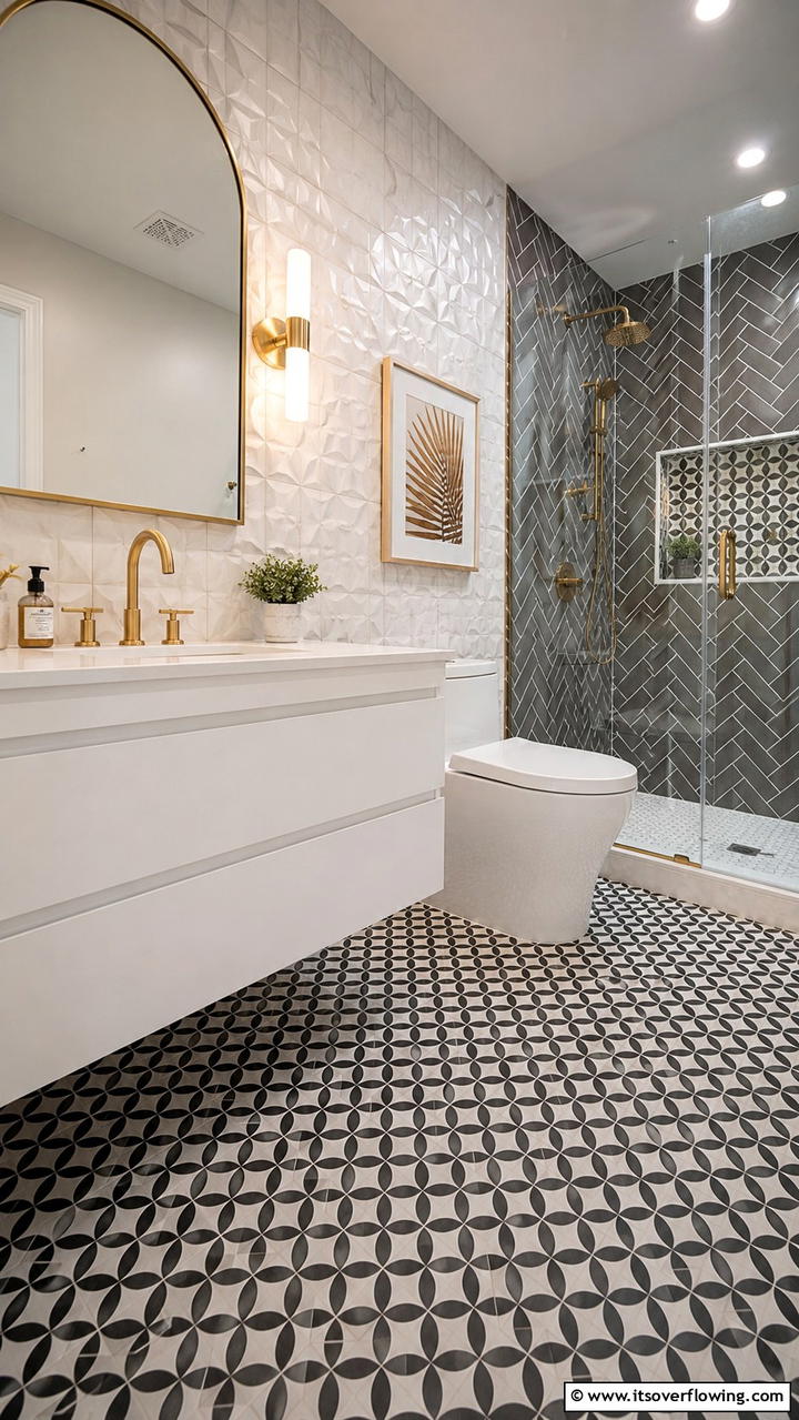 Textured Finishes and Patterns - 30 Ensuite Bathroom Ideas for Luxurious Privacy