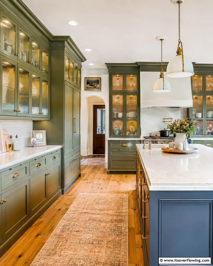 Textured Glass Cabinet Doors - 30 Retro 70s Kitchen Ideas for a Funky Vintage Makeover