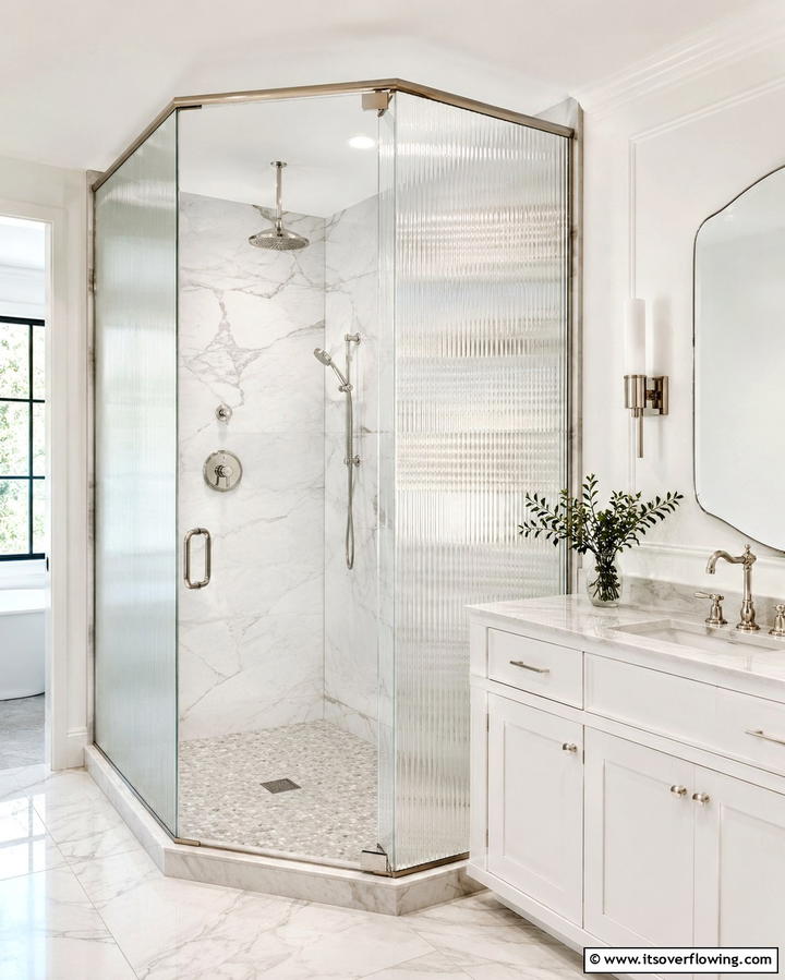 Textured Glass Elements - 30 Art Deco Bathroom Ideas for Glamorous Geometric Design
