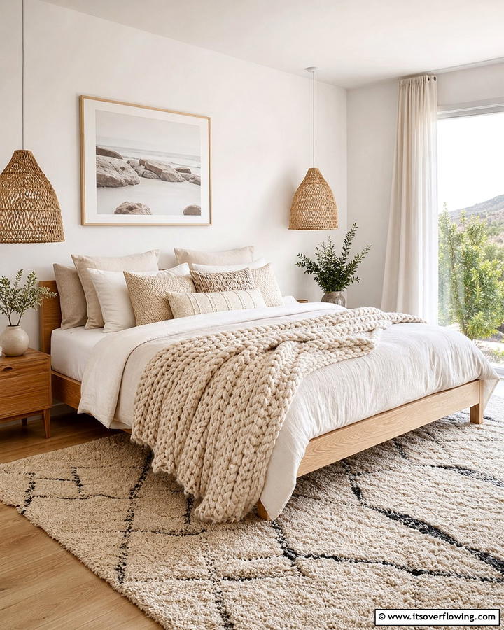 Textured Layering - 21 Scandinavian Bedroom Designs for Minimalist Comfort