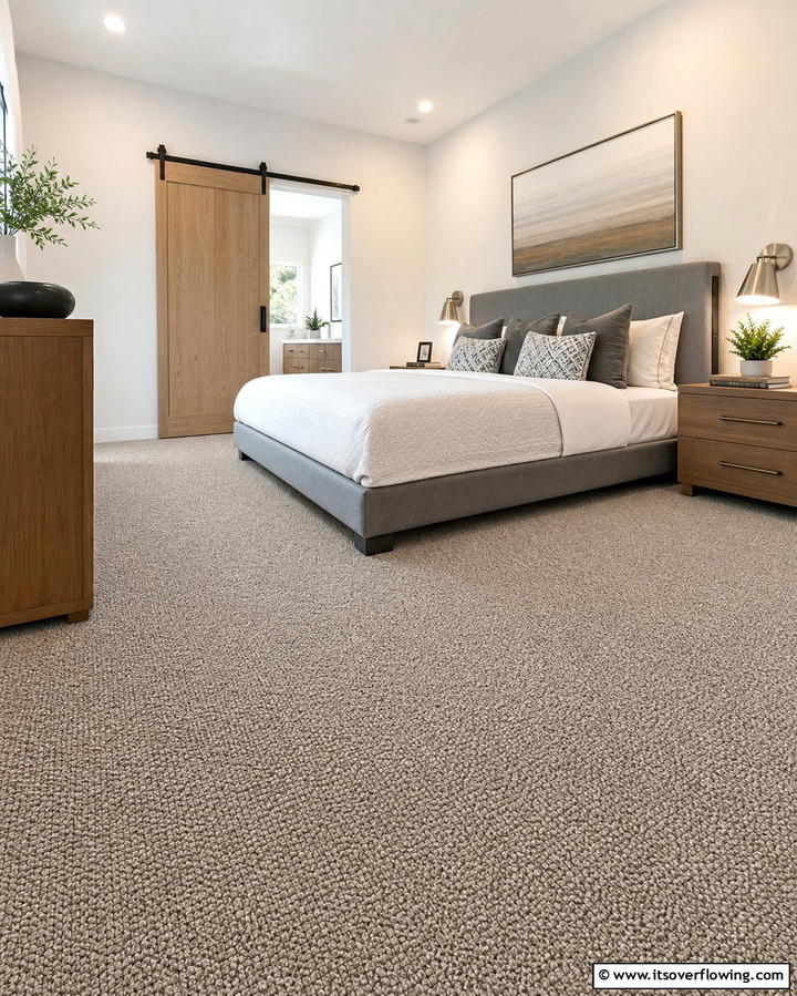 Textured Loop Carpets for Durability - 25 Stylish Bedroom Carpet Ideas for a Comfortable Retreat
