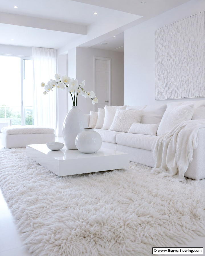 Textured Monochrome Design - 25 Monochromatic Living Room Ideas for a Sleek Look