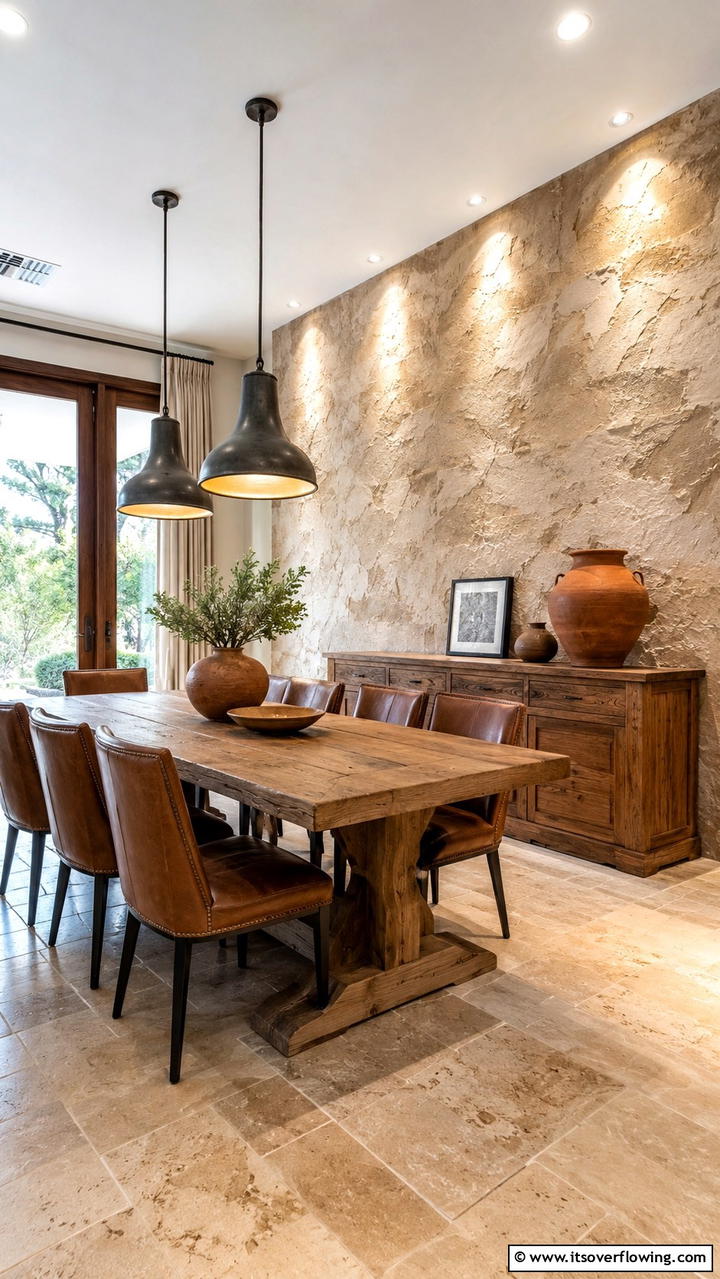 Textured Plaster Finishes - 30 Dining Room Accent Wall Ideas for Bold Style