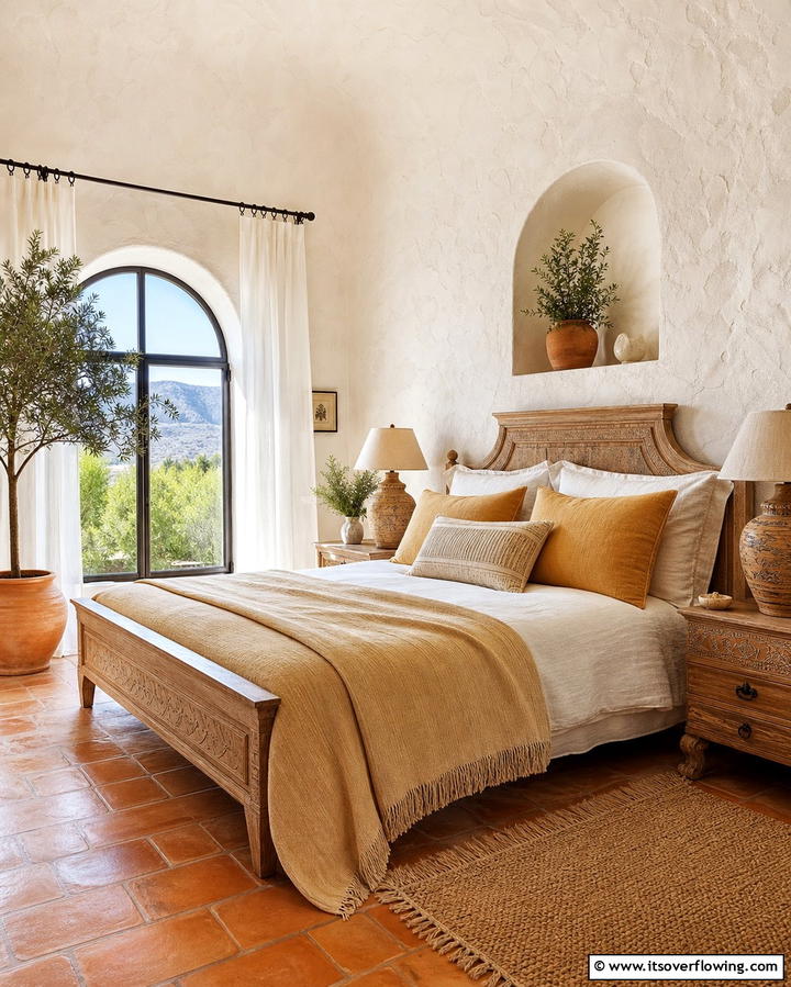 Textured Plaster Finishes - 30 Mediterranean Interior Design Ideas for Warm Homes