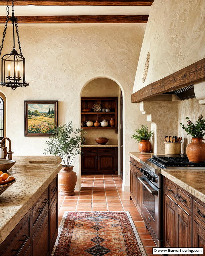 Textured Plaster Walls - 30 Tuscan Kitchen Ideas for Warm Rustic Mediterranean Vibes