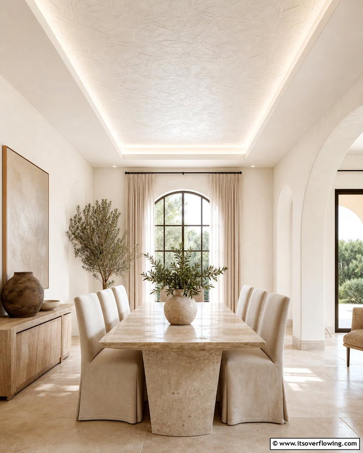 Textured Plaster - 25 Reverse Tray Ceiling Ideas for a Unique Look