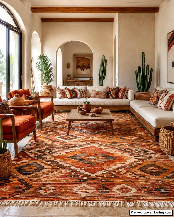Textured Rugs and Carpets - 25 Desert Themed Room Ideas for a Warm and Inviting Space