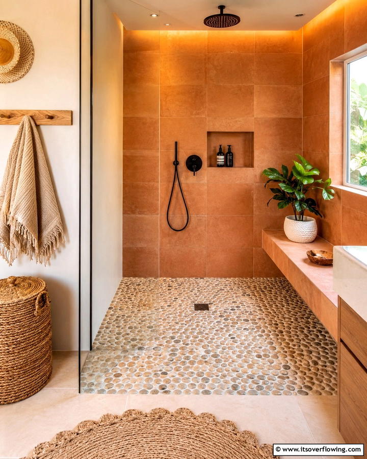 Textured Shower Floors - 25 Small Bathroom Walk-in Shower Ideas for Modern Homes