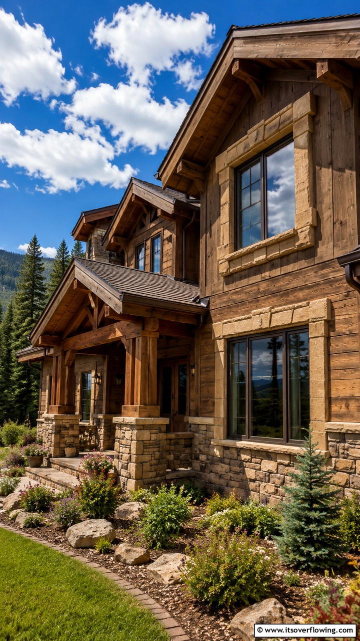 Textured Stone Look Trim - 30 Exterior Window Trim Ideas to Enhance Curb Appeal