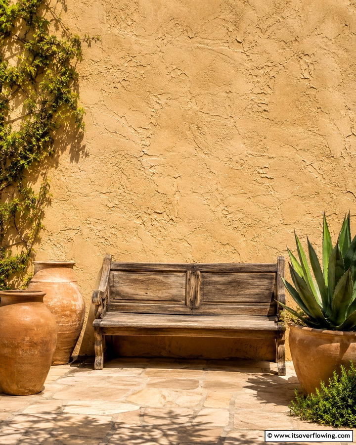 Textured Stucco Finishes - 25 Mediterranean Patio Ideas for Outdoor Living Spaces